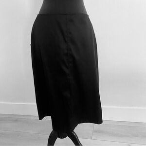 VINTAGE 90’S Y2K BETSEY JOHNSON BLACK MIDI SKIRT WITH POCKETS SIZE LARGE GRUNGE